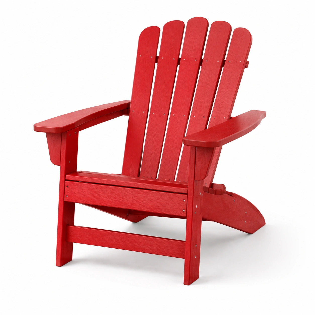 Sedia Adirondack in Plastica per Esterni Rossa