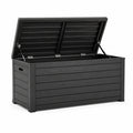 Baule da esterno in plastica nero 100x50x50cm