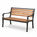Panchina da giardino in legno e ferro verniciato 120 cm